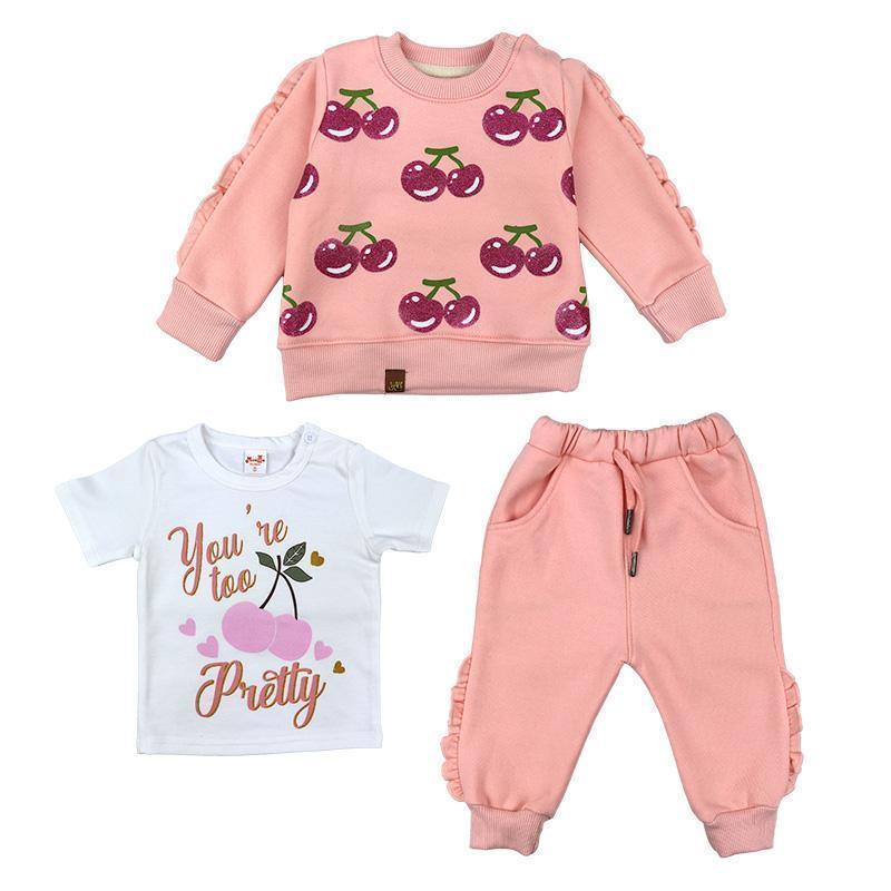 Conjunto de niña bebe AURORA CEREZA